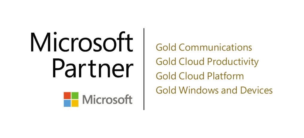 PEI 4 time Microsoft Gold Partner logo